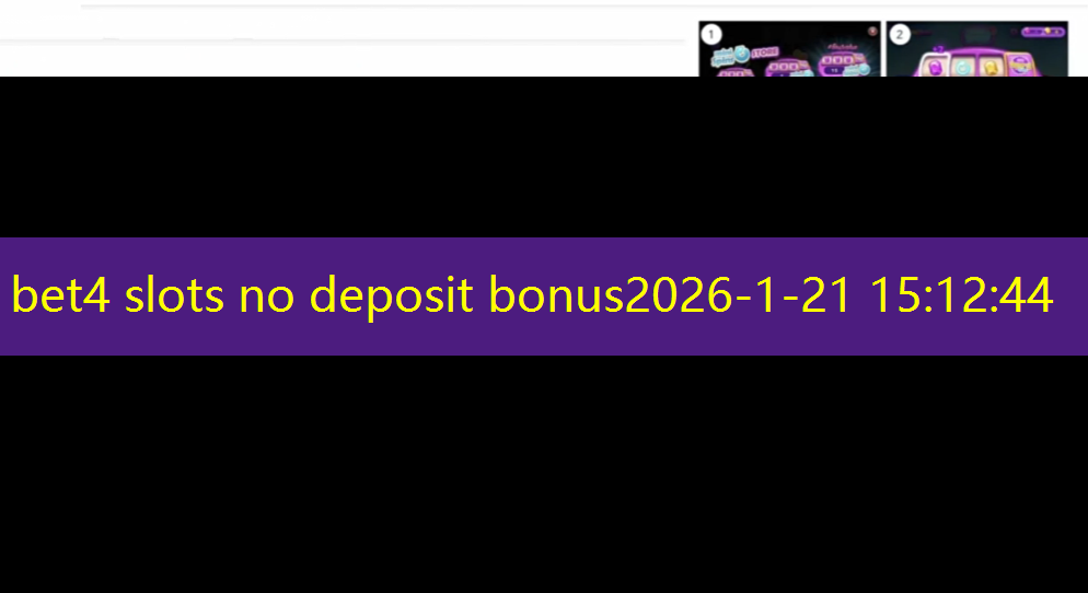 bet4 slots no deposit bonus